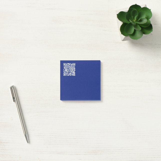 Post-it® Entrer l'URL Généré instantanément Code QR | bleu  (Bureau)