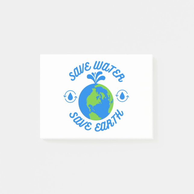 Post-it® Épargnez l'eau, sauvez la Terre (Devant)