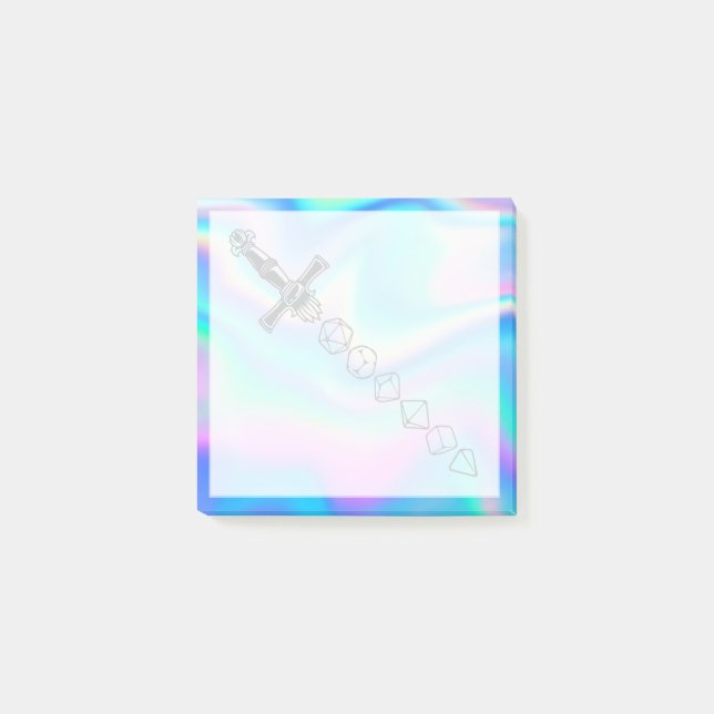 Post-it® Épée de dés RPG | Joueur de rôle de table Holo Ret (Devant)