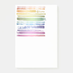 Post-it® Equality Love Rainbow Brush Strokes LGBTQ ID656