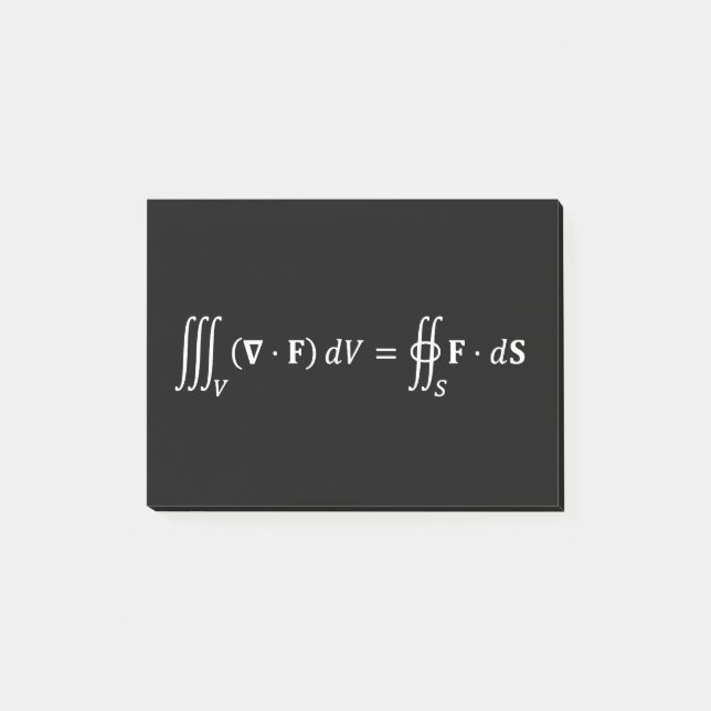 Post-it® équation théorème de divergence, base mathématique (Devant)