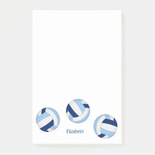 Post-it® équipe de bleu blanc couleurs volleyball athlète