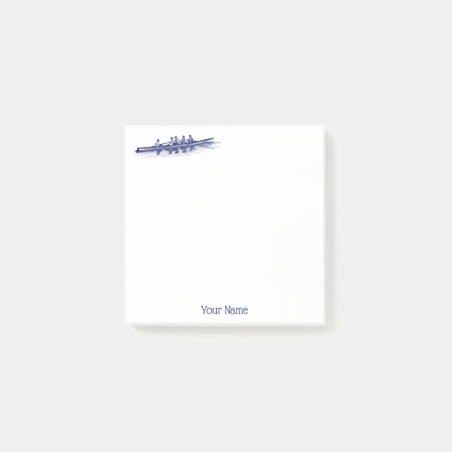 Post-it® Équipe de sports nautiques Blue Rowing Rowers (Devant)