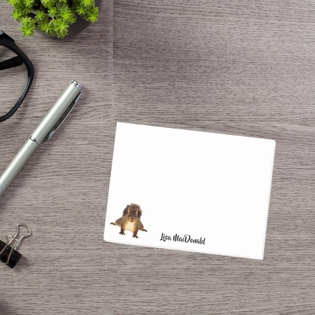 Post-it® Équirrel mignon nom drôle monogramme (Créateur téléchargé)