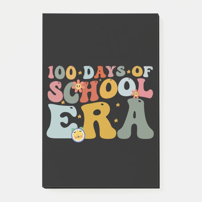 Post-it® Ère des 100 jours d'école Prof groovy Enfants (Devant)
