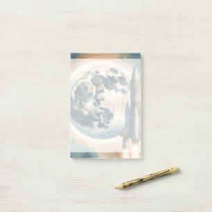Post-it® Espace de la lune de fusée