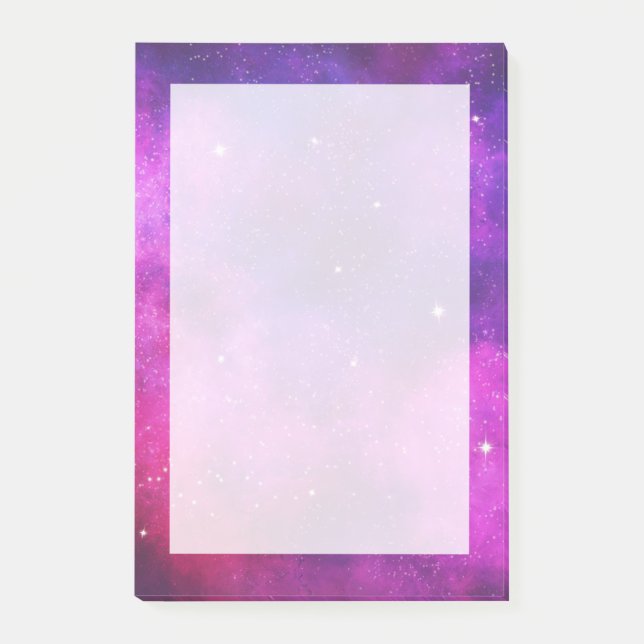 Post-it® Espace rose et violet et étoiles fausse galaxie (Devant)