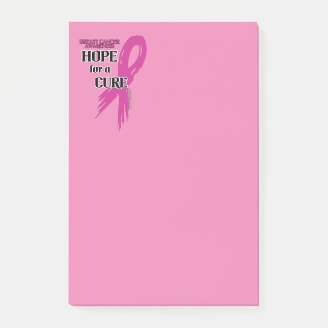 Post-it® Espoir d'un Ruban Cure/Torn...Cancer du sein (Devant)