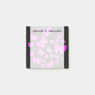 Post-it® Essaim des papillons artistiques + Note nommée