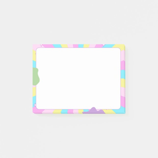 Post-it® esthétique Kawaii Pastel Rétro Sunburst  (Devant)