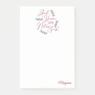 Post-it® Et le paradis et la nature chantent - Personnalisé