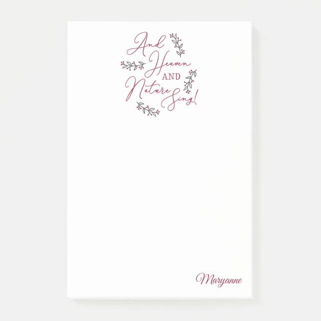 Post-it® Et le paradis et la nature chantent - Personnalisé (Devant)