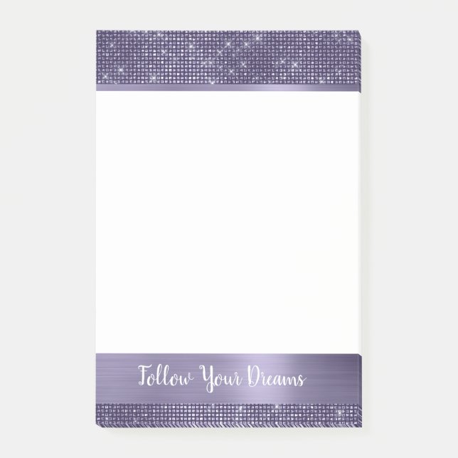 Post-it® Étincelle Violette Citation Personnalisée   (Devant)