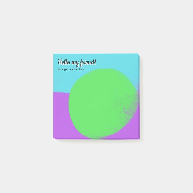 Post-it® étiquette adhésive verte cool et violette carrée (Devant)