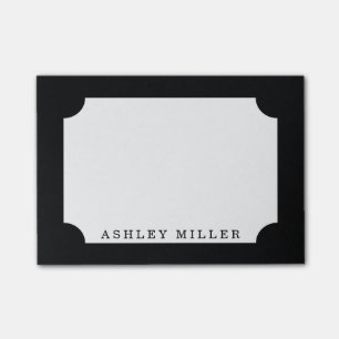 Post-it® Étiquette classique noir Monogramme Post