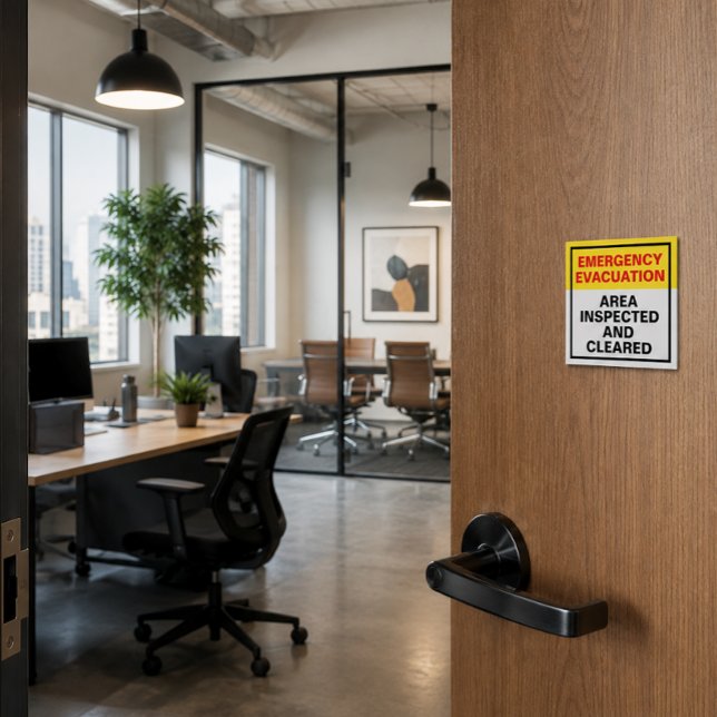 Post-it® Étiquettes d'état de porte d'évacuation pour burea (Clearly identify inspected and cleared offices during fire drills and emergency evacuations.)