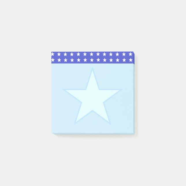 Post-it® Étoile sur bleu clair (Devant)