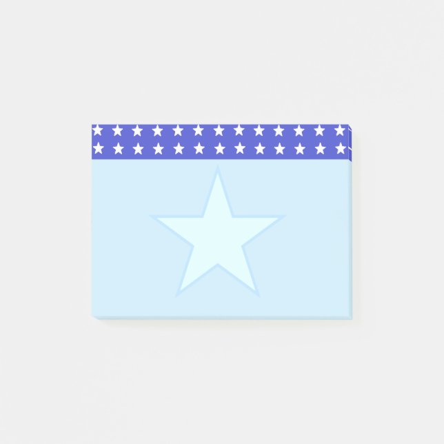 Post-it® Étoile sur fond bleu clair (Devant)