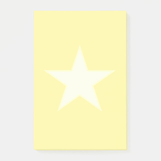 Post-it® Étoile sur fond jaune clair (Devant)