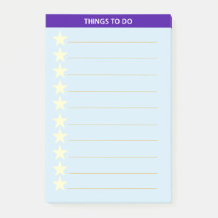 Post-it® Étoiles Choses À Faire Personnalisées