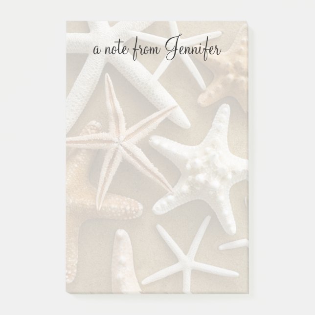 Post-it® Étoiles de mer sur le sable (Devant)