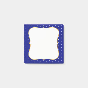 Post-it® Étoiles élégantes sur fond bleu royal