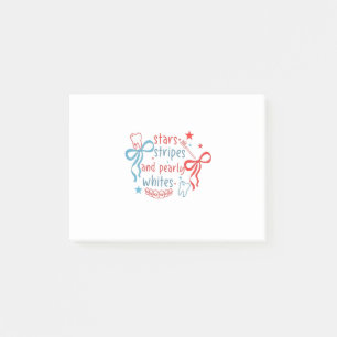 Post-it® Étoiles et rayures et blanc précoce 4 juillet
