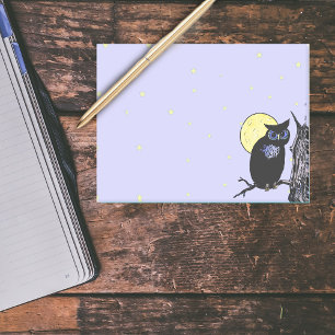 Post-it® Étoiles noires de lune d'arbre de hibou