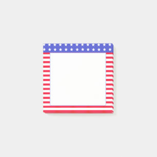 Post-it® Étoiles, rayures rouges et blanches