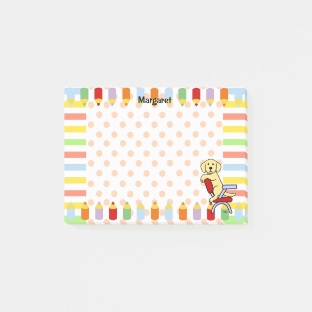 Post-it® Étudiant jaune 3 de Labrador (Devant)