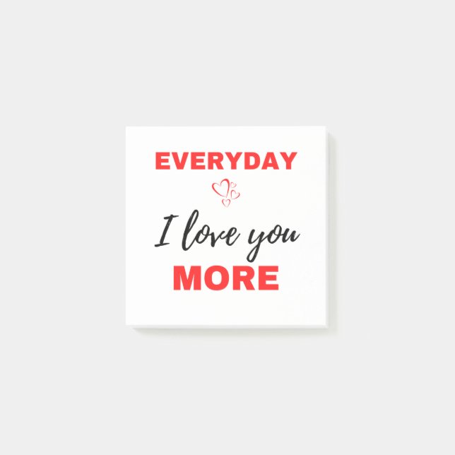 Post-it® Everyday I Love You More Black (Devant)