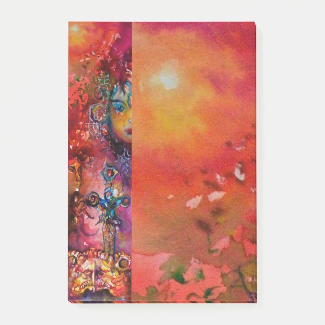 Post-it® EXCALIBUR, REINE DE L'Imaginaire ÉPÉE MAGIQUE Roug (Devant)