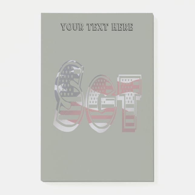 Post-it® Extraordinaire patriotique militaire unique (Devant)