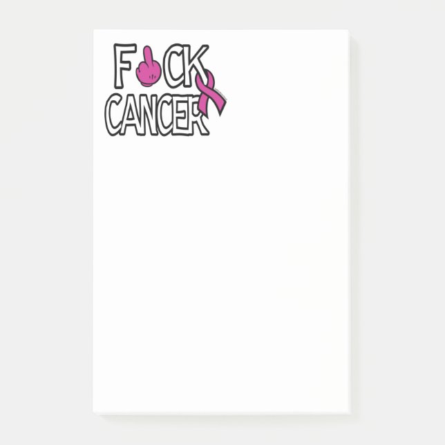 Post-it® F#CK CANCER...Cancer du sein (Devant)