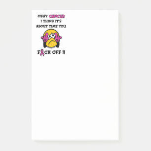 Post-it® F#CK OFF...Cancer du sein