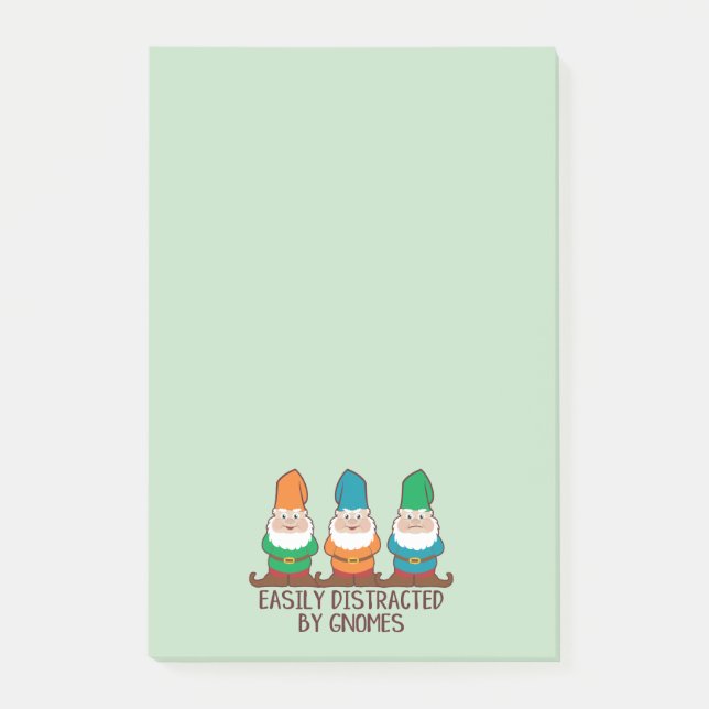 Post-it® Facilement distrait par des gnomes (Devant)