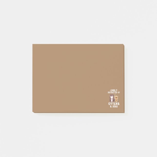 Post-it® Facilement Distrait Par Les Otter et Chiens Drôle  (Devant)