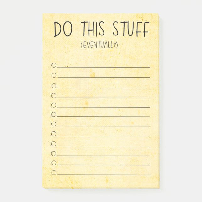 Post-it® Faire ces choses éventuellement (Devant)