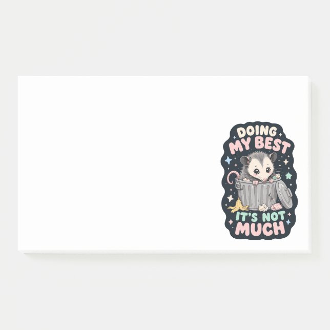 Post-it® Faire de mon mieux humour opossum (Devant)