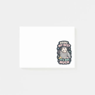 Post-it® Faire de mon mieux humour opossum