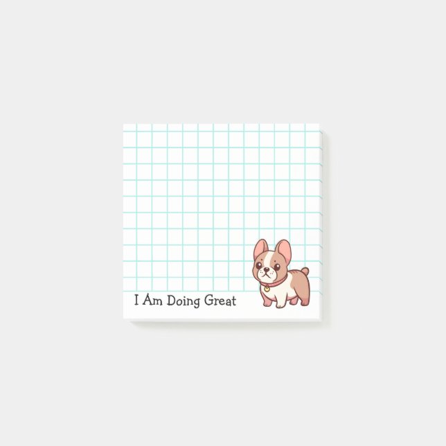 Post-it® Faisant une excellente bouledogue français (Devant)