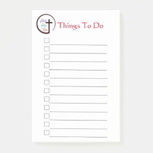 Post-it® Faith Hope Love Cross Post-it Notes