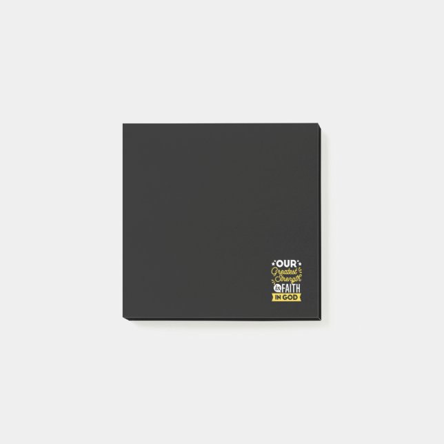 Post-it® Faith in God – Our Greatest Strength Quote (Devant)