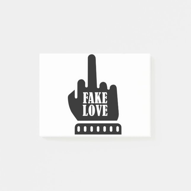 Post-it® Fake Love du doigt moyen (Devant)