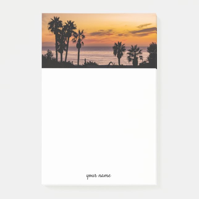 Post-it® Falaises De Coucher Palmiers Violet Orange (Devant)
