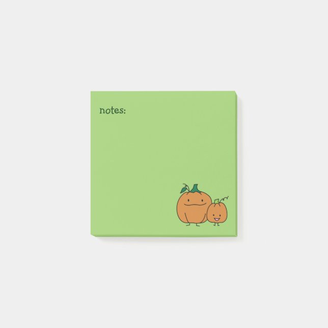 Post-it® Famille de citrouilles parent enfant Thanksgiving  (Devant)
