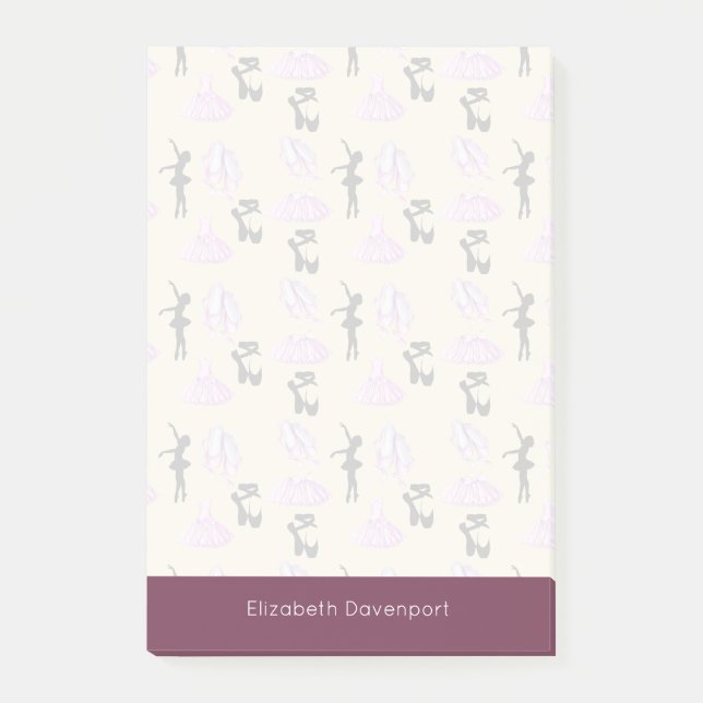 Post-it® Fancy Ballet Motif Personnalisé (Devant)