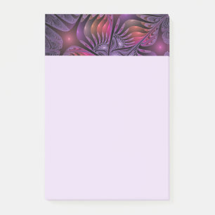 Post-it® Fantaisie Abstraite Colorée Tripante Fractale Viol