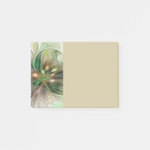 Post-it® Fantaisie Abstraite Moderne Fleur Fractale Colorée