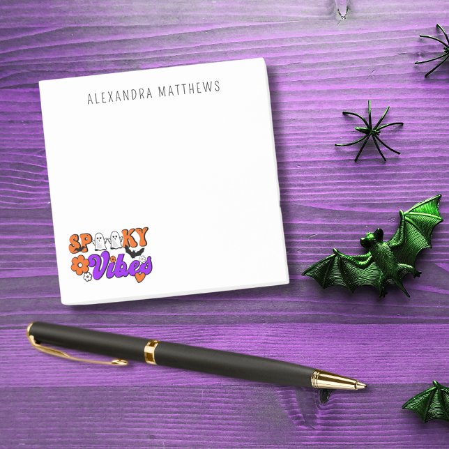 Post-it® Fantômes de vibes éffrayantes (Spread spooky vibes with these cute retro inspired sticky notes. )